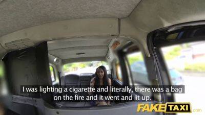 Brunette slut in fake taxi takes it in the ass and sucks hard - sexu.com